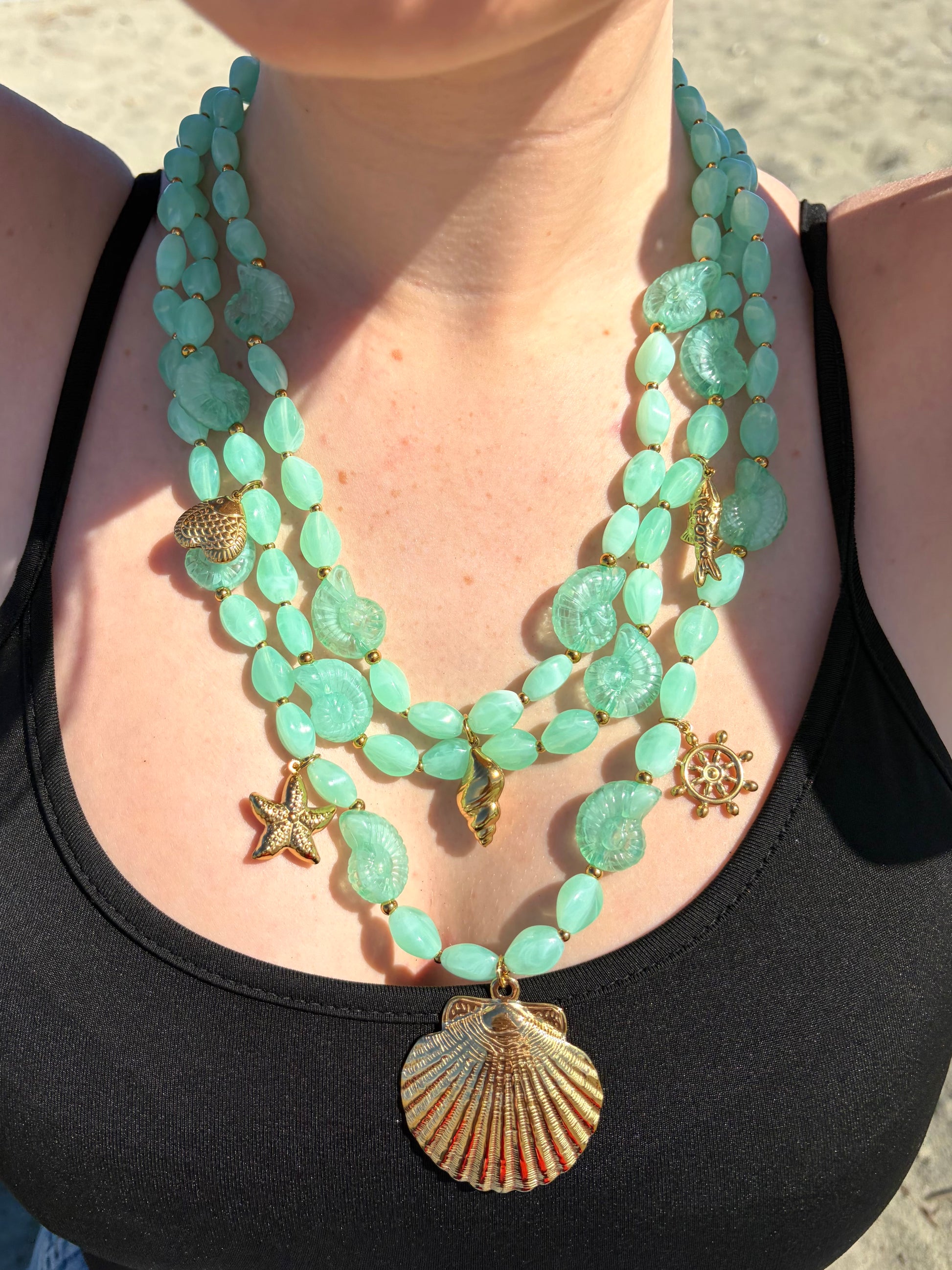 Collier turquoise Beach