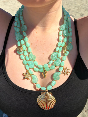 Collier turquoise Beach
