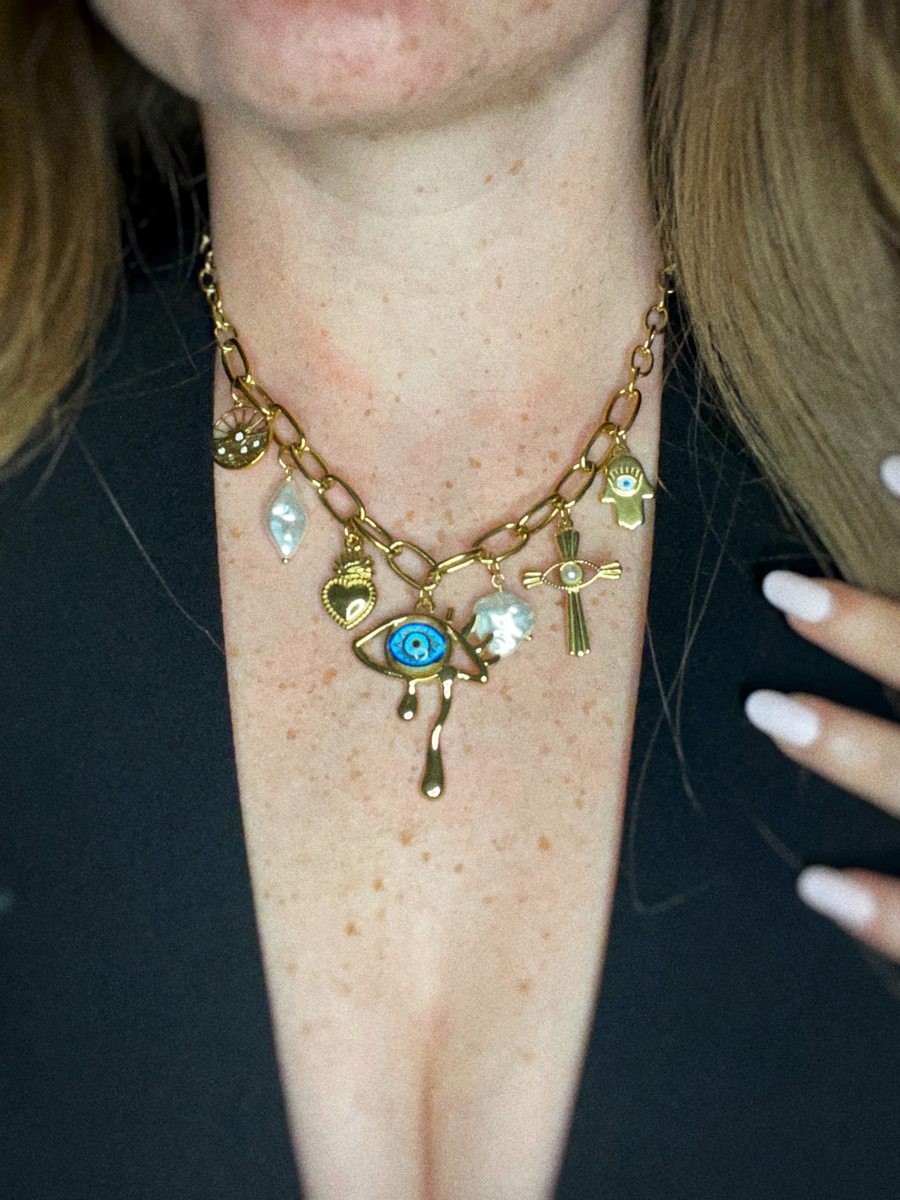 Collier breloques Iris