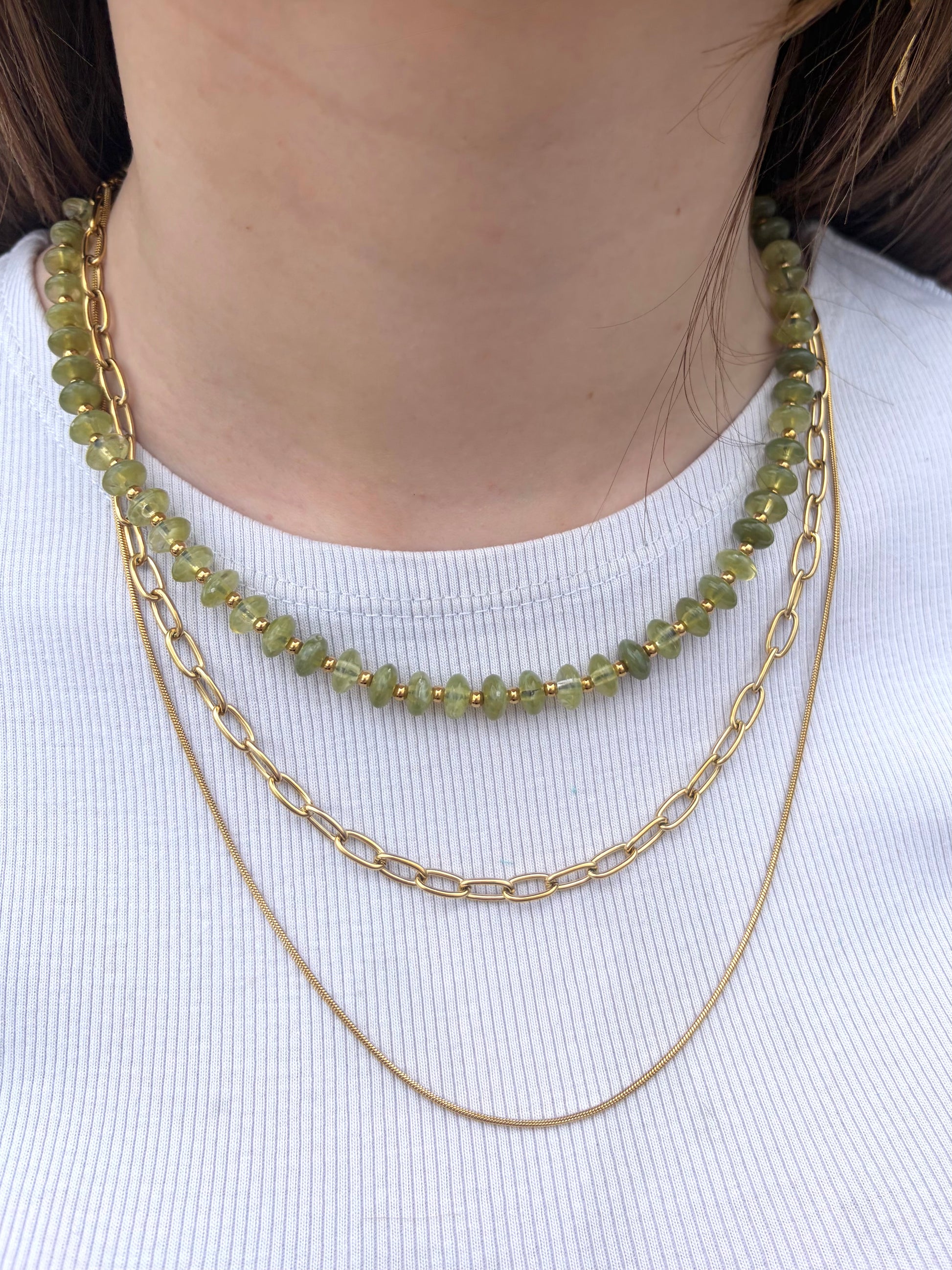 Collier kaki Cascade