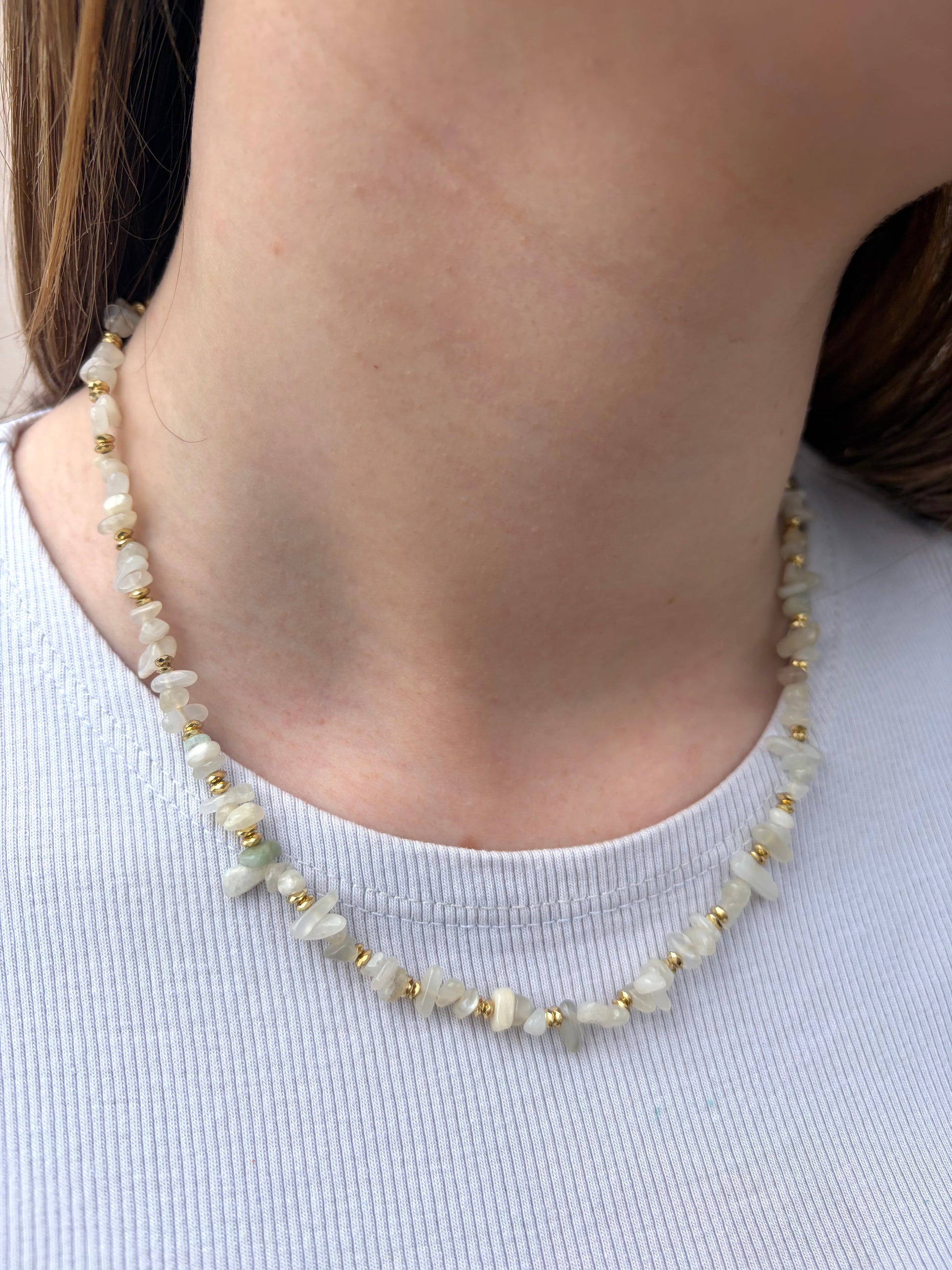 Collier Diana blanc