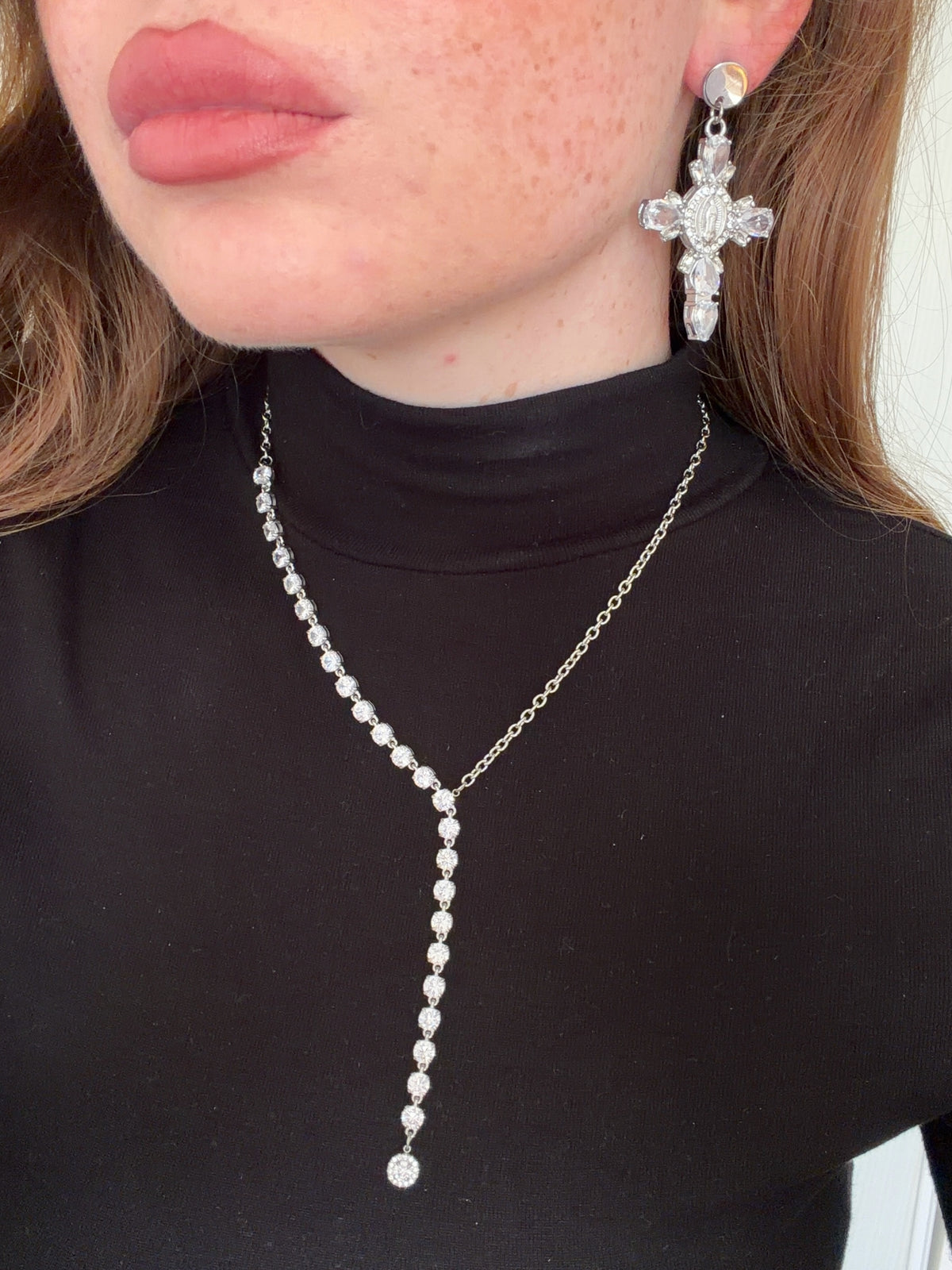 Collier Y Diana argent