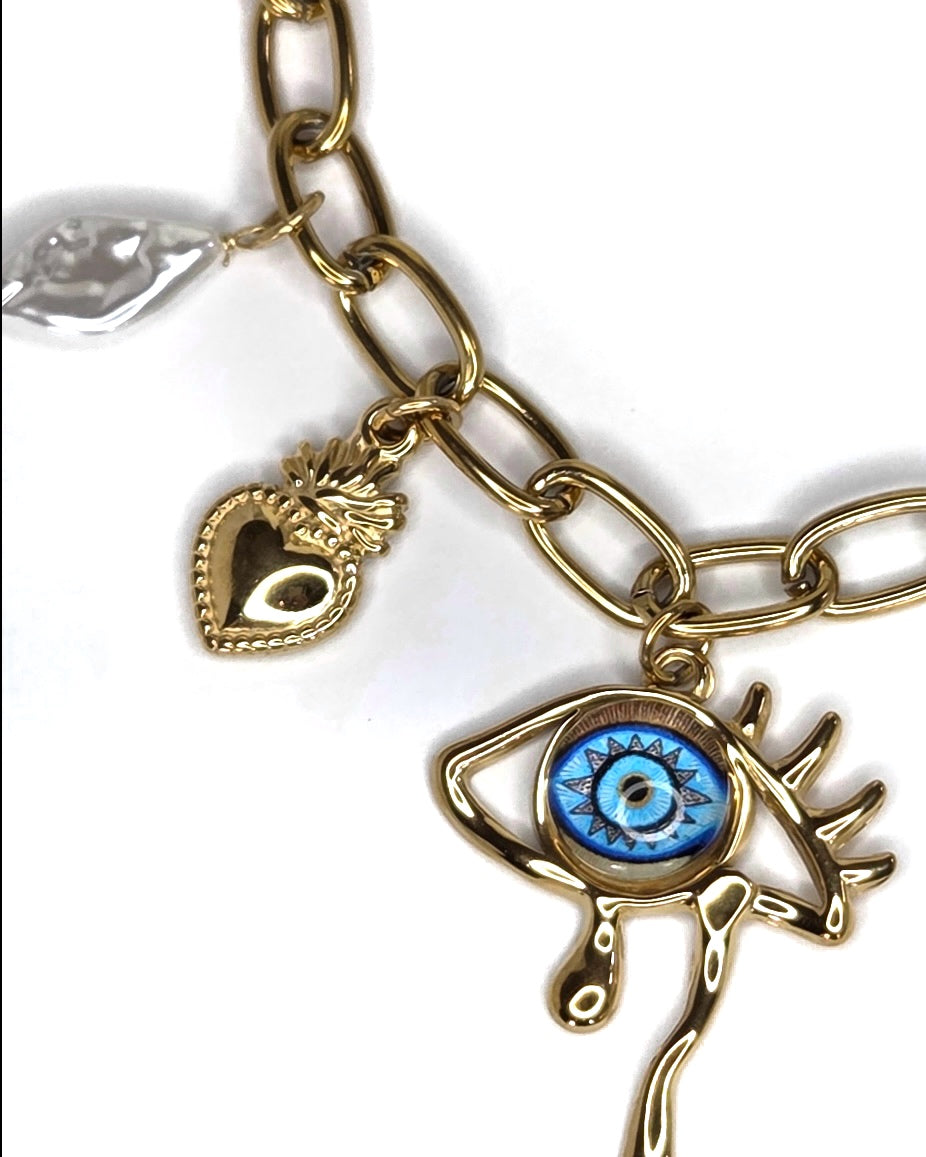 Collier breloques Iris