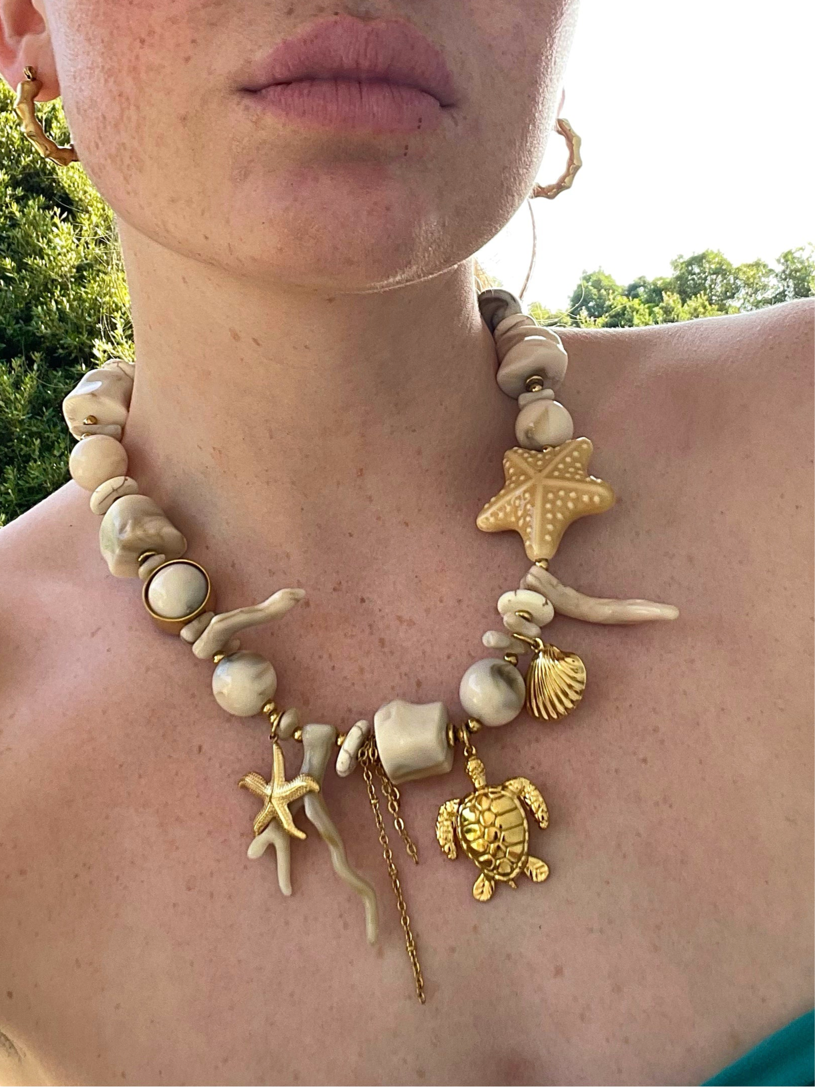 Collier Alma beige