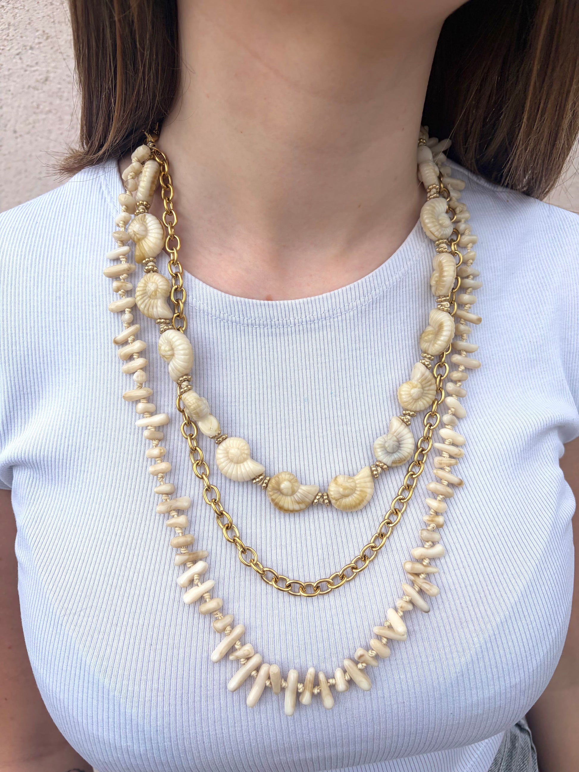 Collier beige Alix