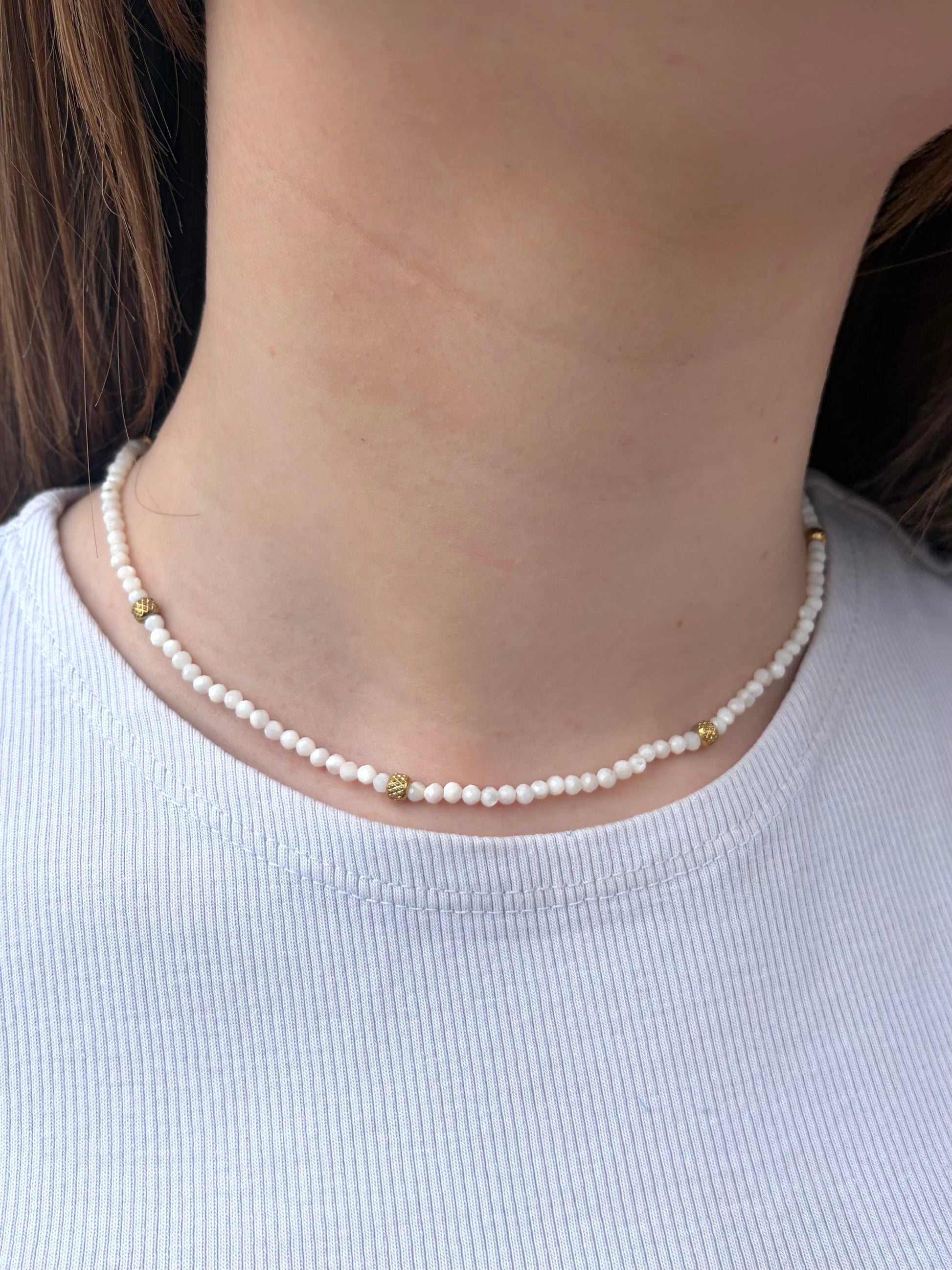 Collier blanc Destin