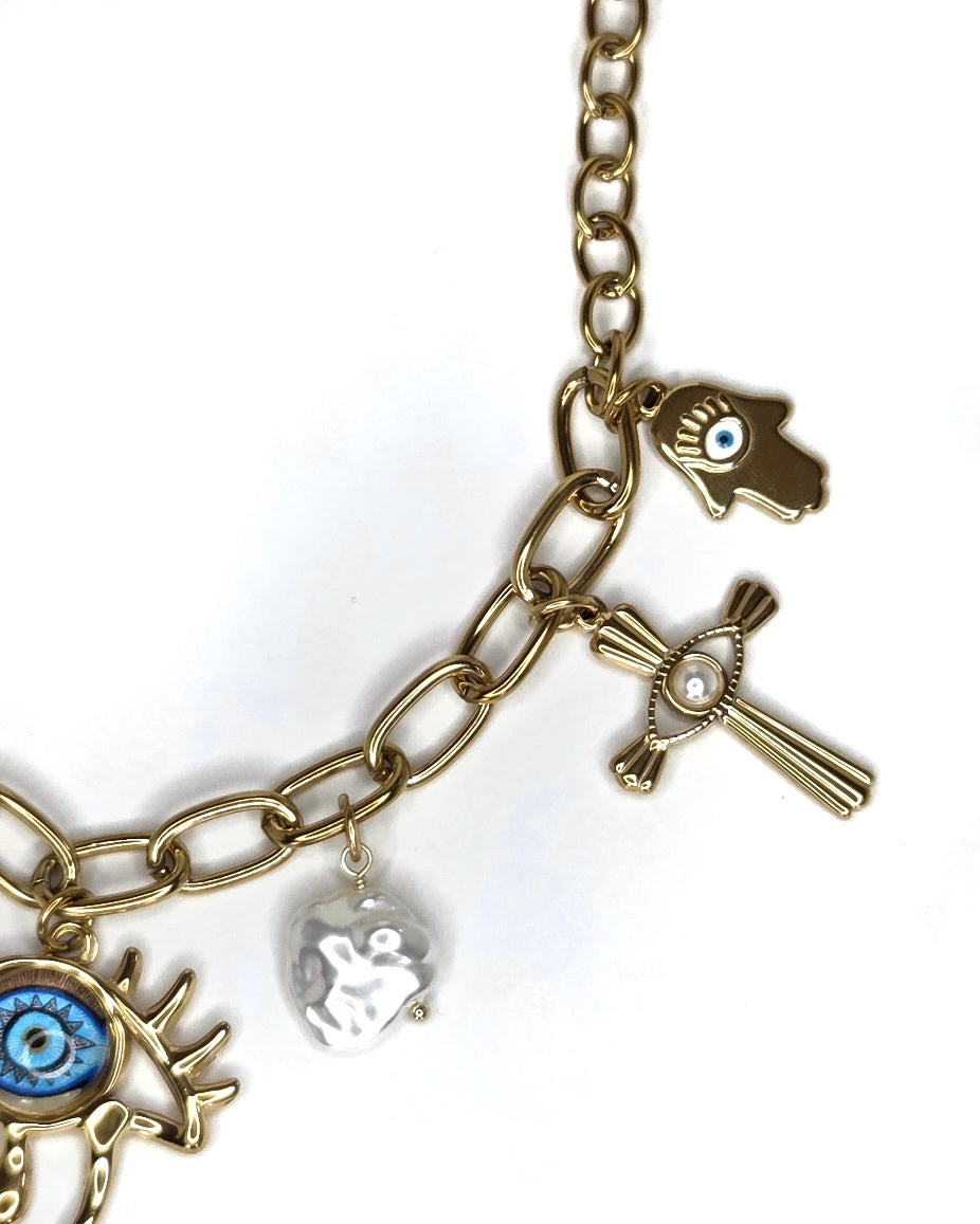 Collier breloques Iris