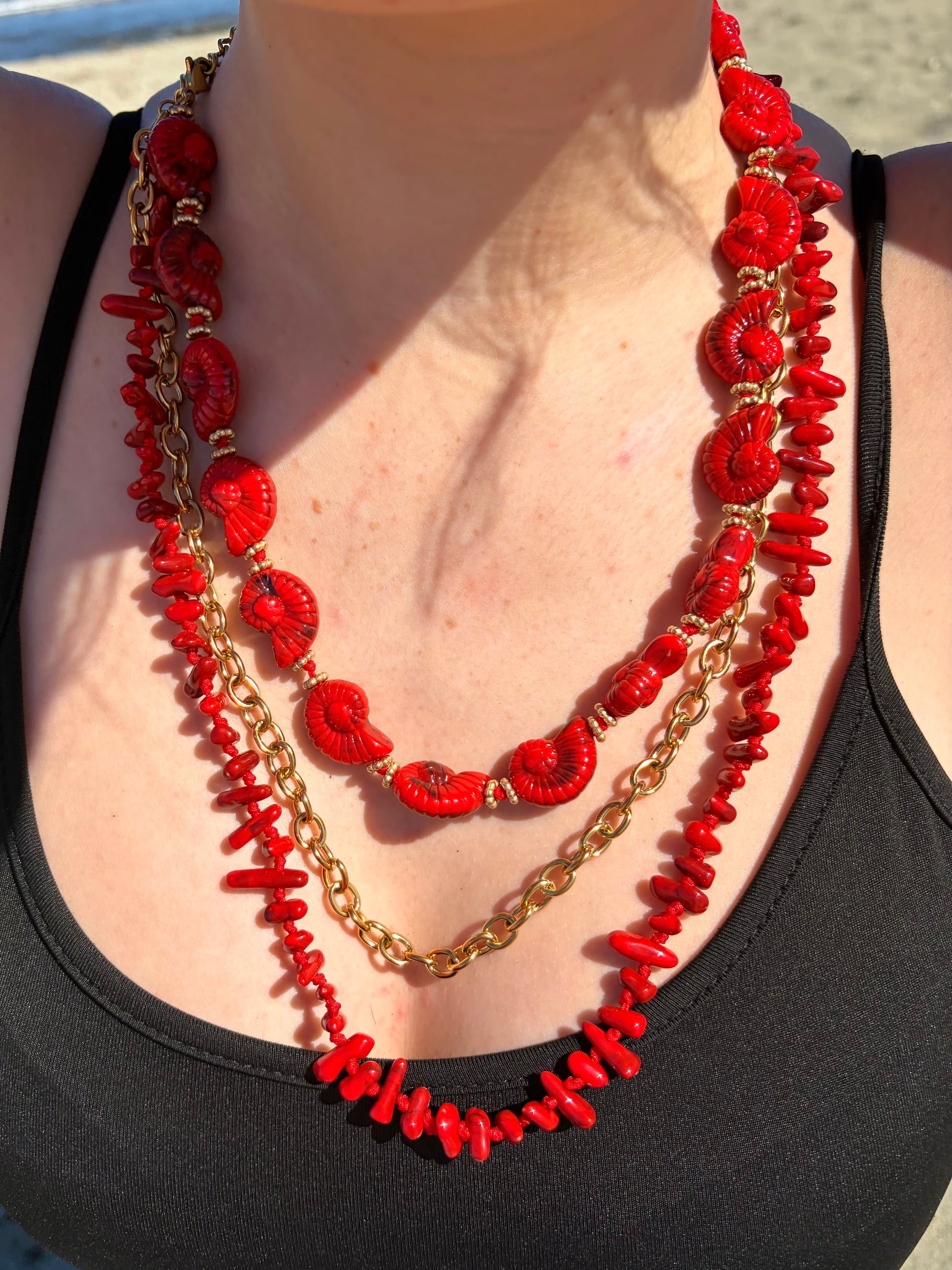 Collier rouge Alix