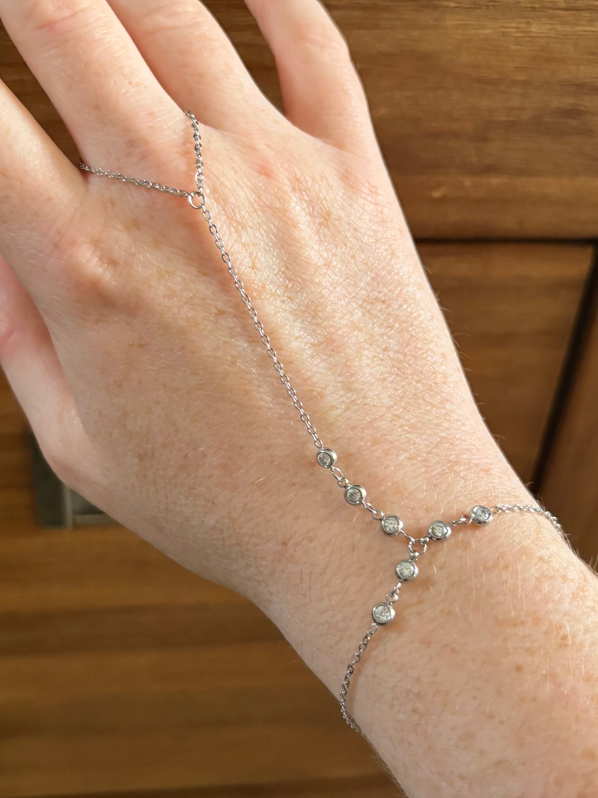 Chaîne de main Floa argentée