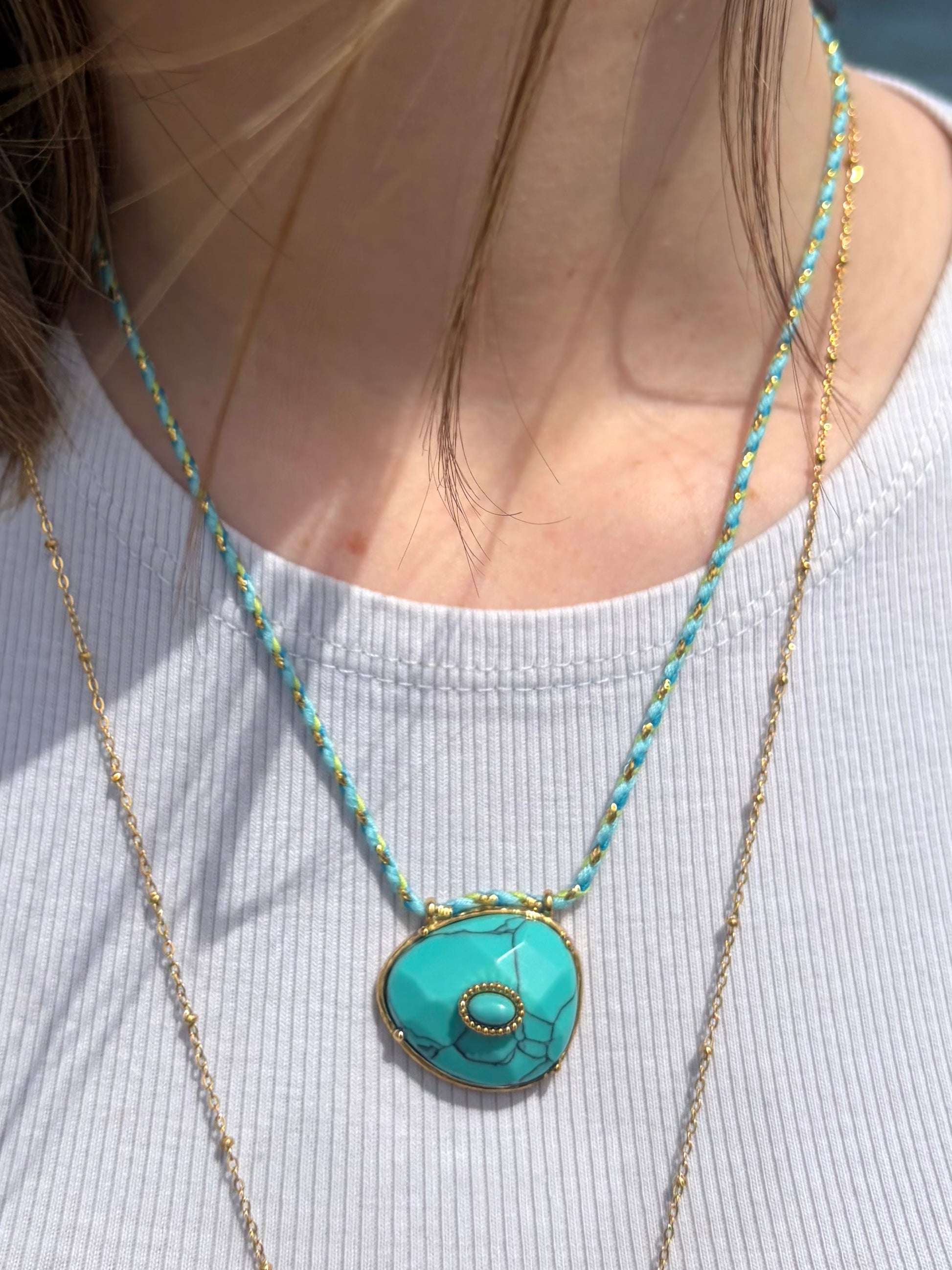 Collier turquoise Bahamas